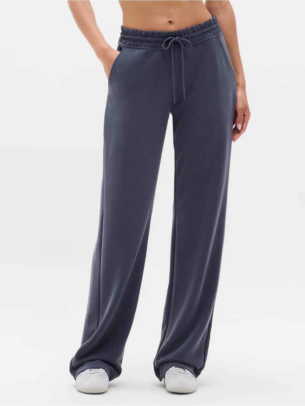 Athleta Seasoft Mid Rise Straight Pants Grey Women’s Size Small NWT
